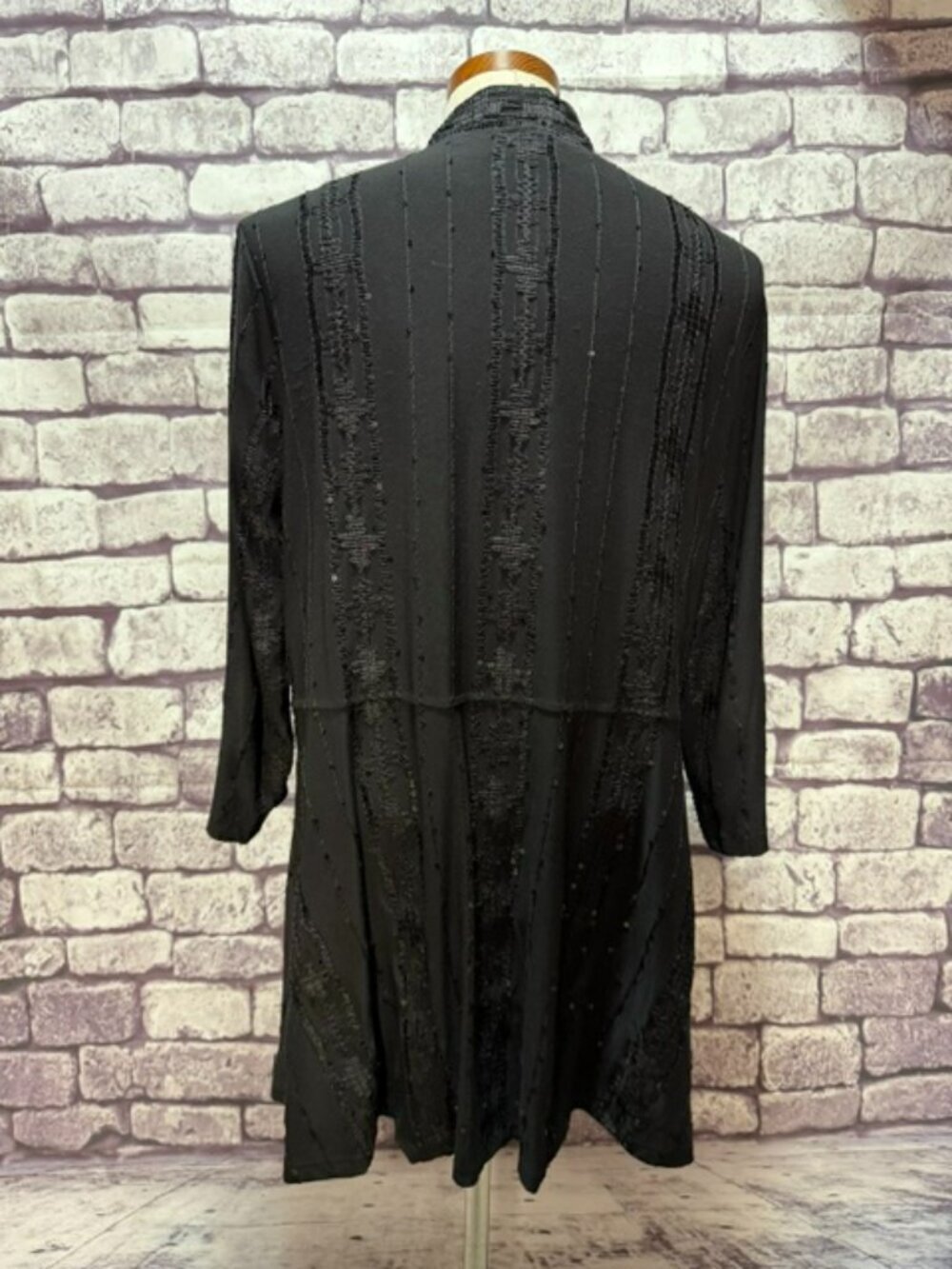 Susan Graver Black No Close Duster Size L - Picture 5 of 8